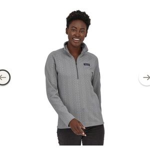 Patagonia Women's Better Sweater 1/4-Zip Fleece, Frozen Jaquard: Salt Grey